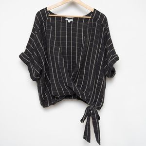 James Perse Short Sleeve Wrap Top Size 4